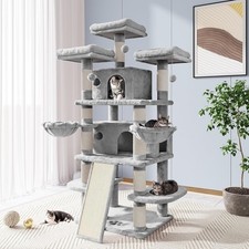 68 Inches Cat Tree/Scratching Post/Light Grey