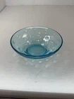Hazel Atlas Capri Aqua Blue 5” Bowl Dots Mid Century Depression Glass