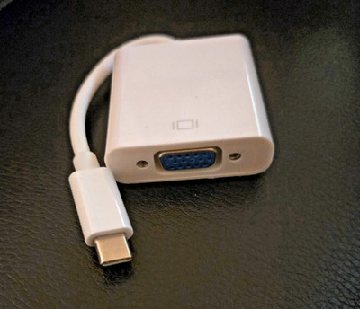 USB 3.1 Type-C to VGA Converter Computer Monitor Cable Video Adapter White color