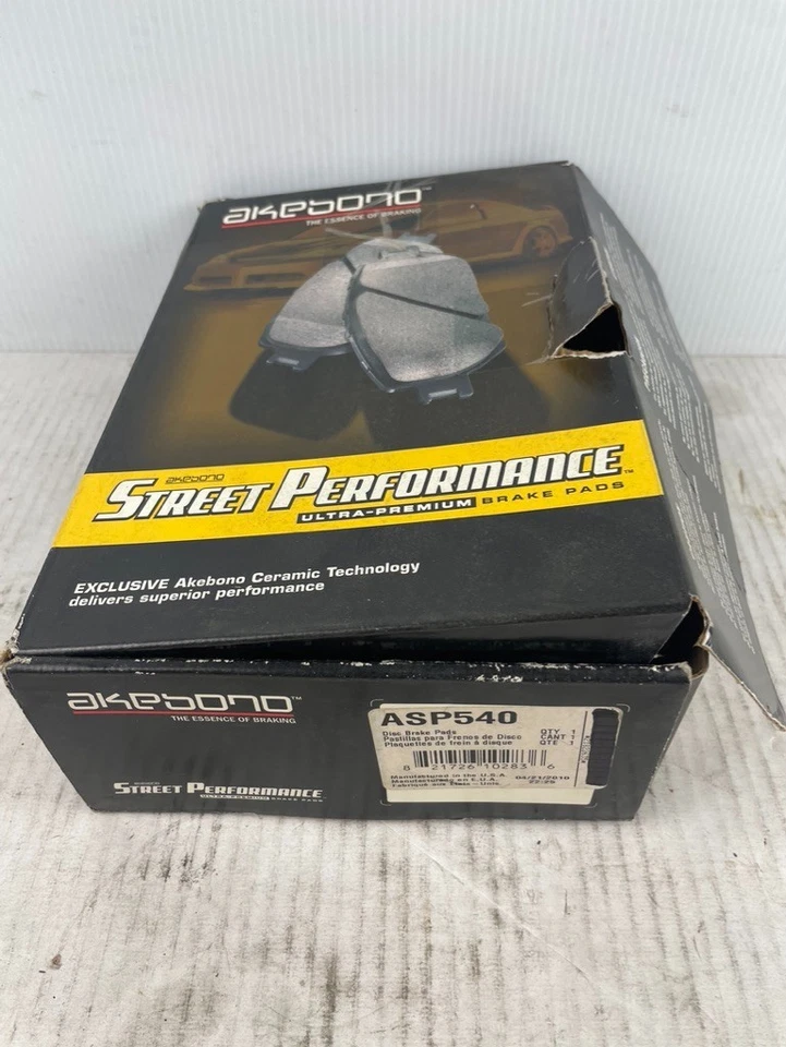 后盘式制动垫套装性能超优质陶瓷垫;Akebono ASP540 — 第 2/4 张图片