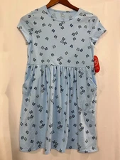 NWT Wonder Nation Butterfly Dress Girls Play With Pockets Blue  Many sizes