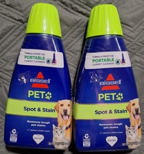 2-Pk BISSELL 2x Pet Spot  Stain Portable Carpet Cleaning Machine Formula 32 oz.