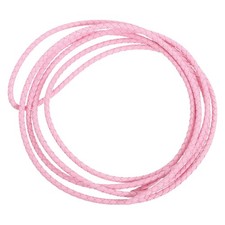 2.2 Yards 4mm Dia Leather Cord Braided String for DIY Crafts, Light Pink
