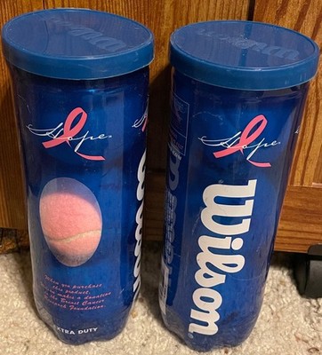 NEW SEALED Wilson Hope Tennis Balls   pink extra duty Pack of 3, Breast Cancer
