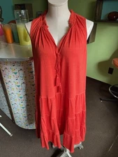 Max Studio Short  Tiered Dress Size M Boho Summer Vacation Vibrant NWOT