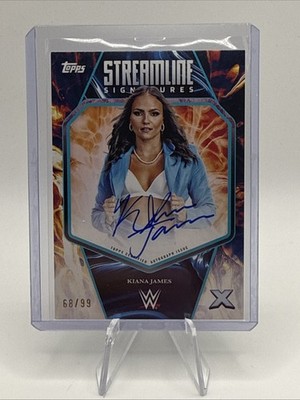 2025 Topps Exalted WWE KIANA JAMES #STS-KJM Streamline Signatures Aqua Auto /99