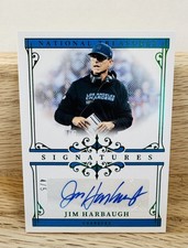 2025 Panini National Treasures Signatures /5 Jim Harbaugh Emerald Rare