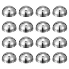 16pcs 2" Stainless Steel Hollow Mirror Polished Hemisphere Ball, Silver