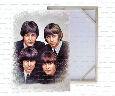 The Beatles--F987--Fotoleinwand--Hochformat- Grösse 28 cm x 35 cm