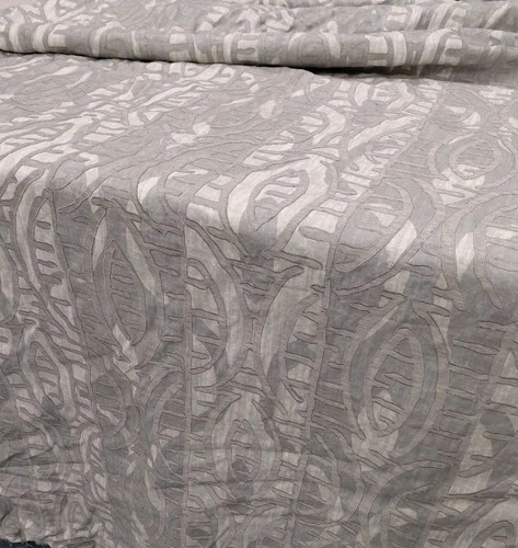3 Pieces Silk Appliqué  On Cotton Stripe Base Fabric 51" Wide VR 15.5 HR 25.5 - product listing photo