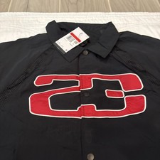 Nike Jordan Large Essentials Coaches Jacket Black HF9331-010 NWT 120
