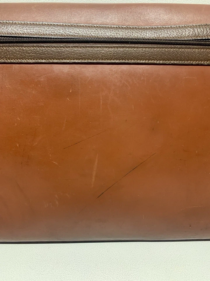 Maletín portafolio sobre de cuero marrón vintage MARK CROSS con llave bolsa para computadora portátil Foto 4 de 4