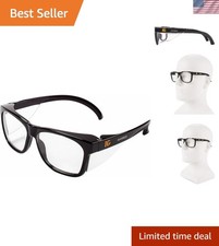 Lightweight KleenGuard V30 Safety Eyewear - Anti-Fog, Clear Lenses, Black Frame