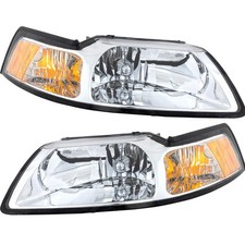 Headlight Driver And Passenger Side Fits 1999-2004 Ford Mustang