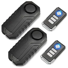 Multifunction Bike Alarm 7 Sensitivity + SOS Remote Anti Theft 113dB IP55 ×2