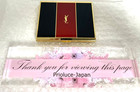 Yves Saint Laurent YSL Cigarette Case Tobacco Case Gold Red Black Stripe Used