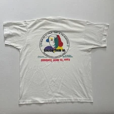 Vintage San Diego Run Shirt Mens XL White Union Tribune Walk Literacy 1993 90s