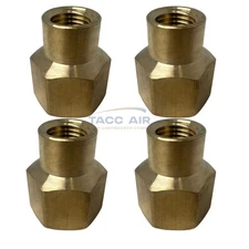 4 PC Brass Reducing Coupling 1/2" X 1/4" Female NPT Pipe Fitting Adapter Reducer