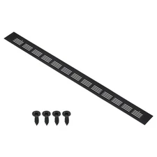 20"x2" Air Vent Cover Door Grille Ventilation Louvered for Cabinet Black