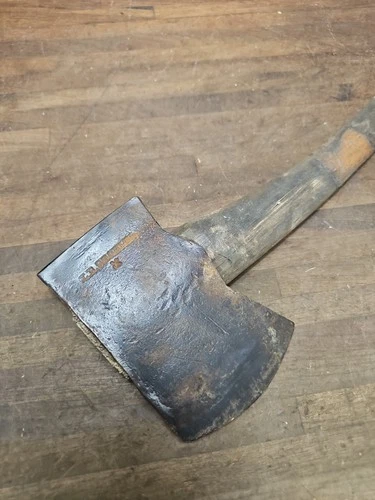 AC22- Antique Hand Forged JB STOHLER AXE Schaefferstown Pa 3  lb 12 oz