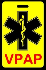 Personalized Safety Yellow VPAP Bag Tag - Sleep Apnea