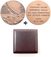1978 ADRO 50ª SPEDIZIONE POLARE DIRIGIBILE ITALIA Aeronautica Caratti Medaglia
