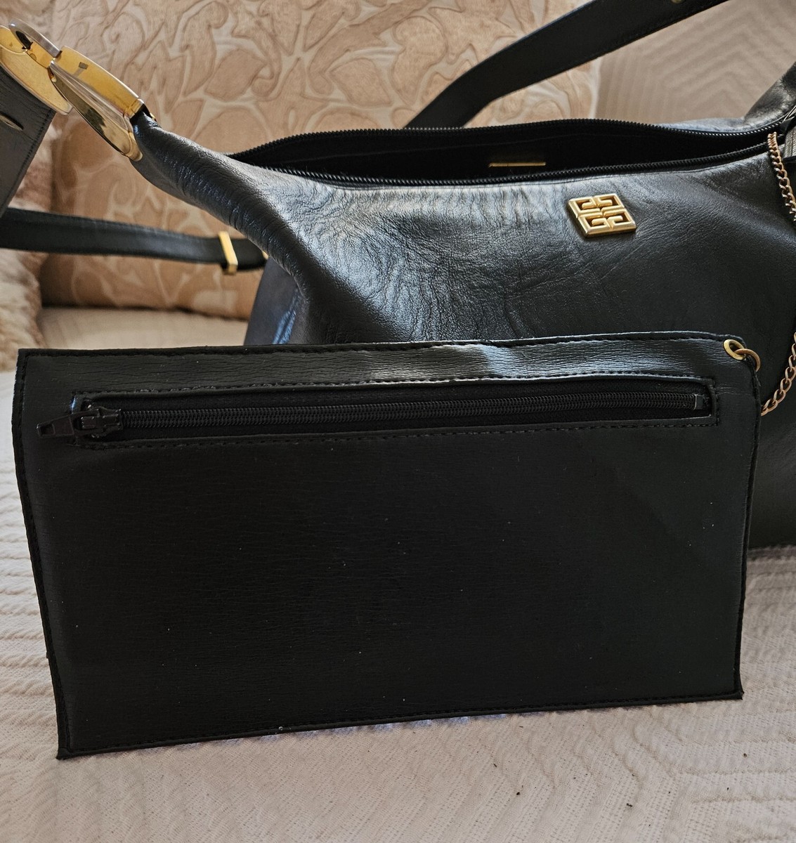 GIVENCHY Vintage Top Handle Black Bag Purse Leather | eBay GIVENCHY Vintage Top Handle Black Bag Purse Leather | eBay