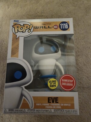Funko Pop Wall-E Eve Glow In The Dark GITD 1116 Gamestop Exclusive