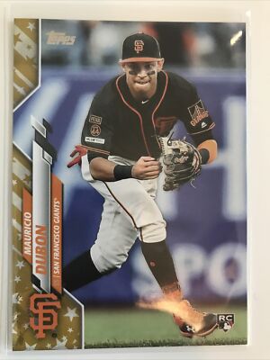 2020 TOPPS FACTORY SET GOLD STAR PARALLEL SP #178 MAURICIO DUBON RC GIANTS