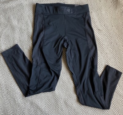 BNWT NIKE PRO WARM METALLIC HOLLYWOOD GYM TIGHTS - Main Image