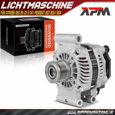 Lichtmaschine Generator 80A für Citroën DS3 SA C3 II C4 I Peugeot 207 208 I 308