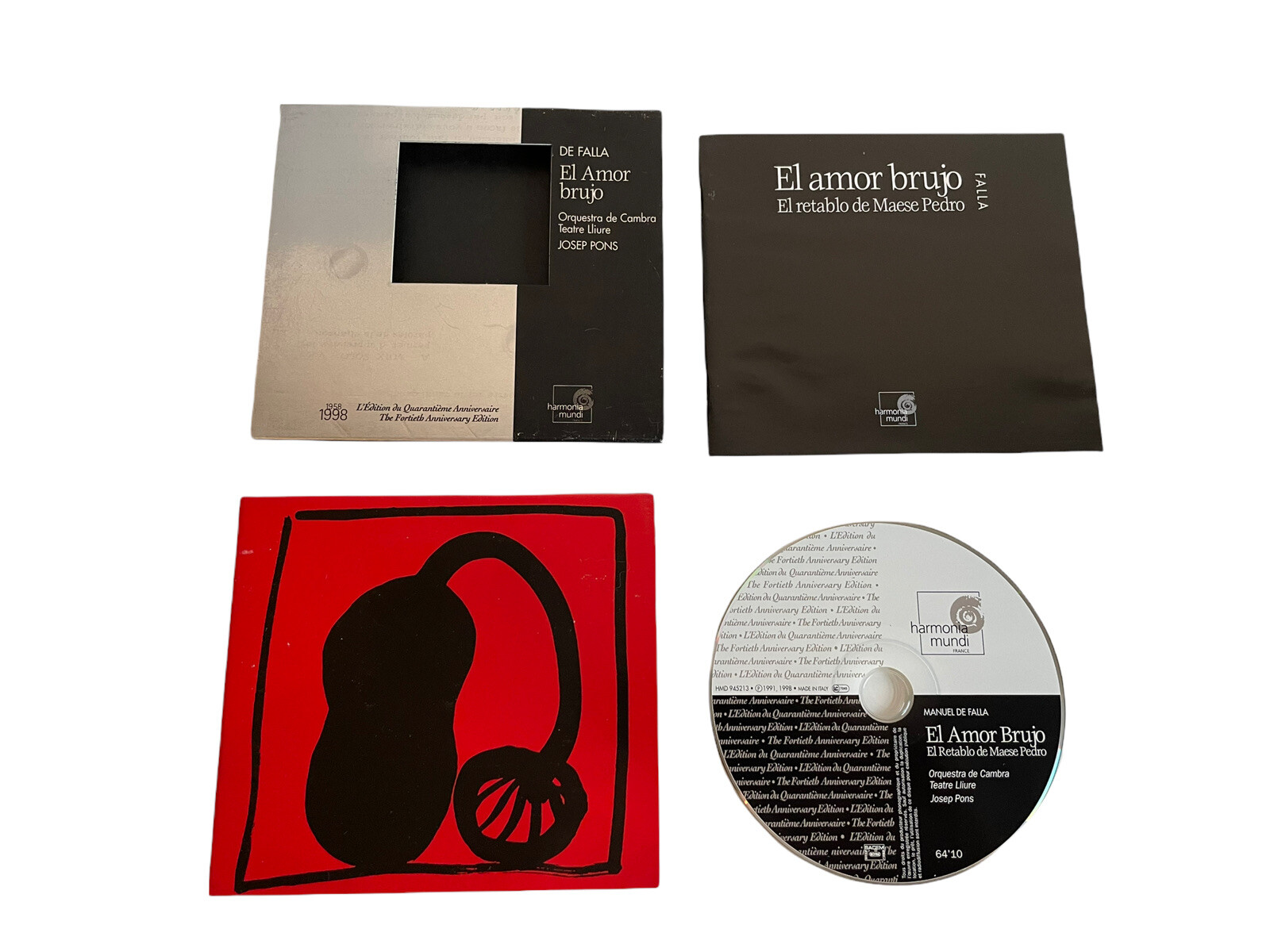 MANUEL de FALLA EL Amor Brujo; el retrablo de Maese Pedro (CD) JOSEP PONS