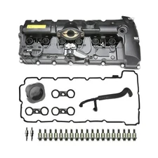 MITZONE N52 Engine Valve Cover Kit with Oil Cap & PCV Hose Compatible with BM...