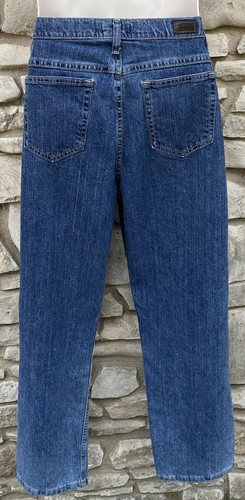 Lee Riders Jeans Womens 12P Relaxed Stretch Blue Denim Meas 34x29 - Picture 3 of 11