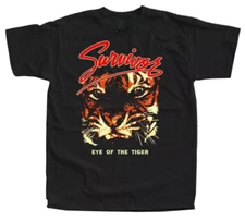 Rare Survivor Eye of the Tiger Collection Black All Size T-Shirt AL662