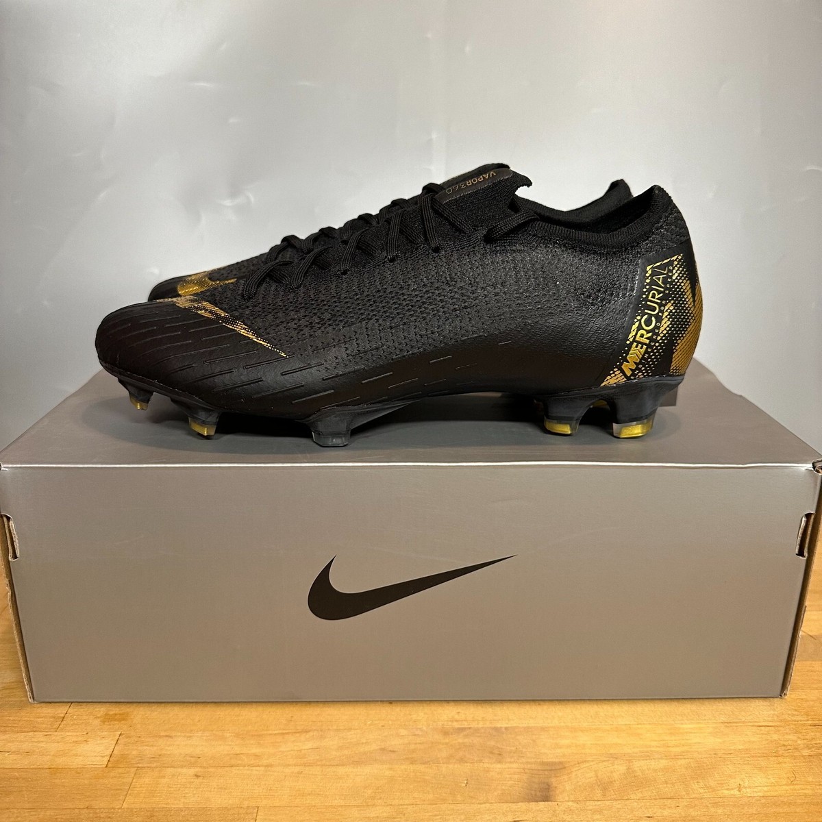 Nike Mercurial Vapor 12 Elite FG Black Gold (AH7380-077 Nike Mercurial Vapor 12 Elite FG Black Gold (AH7380-077