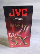 Lot of 3 Sealed JVC T-120 SX Blank VHS Tapes 6Hrs Premium Quality EP Mode