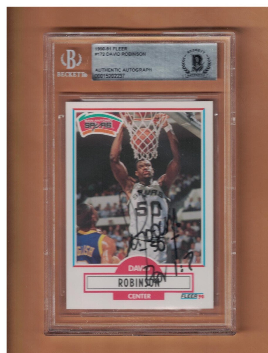 Adrian Lewis G1 サイン入り　激レア DAVID ROBINSON AUTOGRAPHED 1990-91 FLEER ROOKIE CARD SIGNED #172