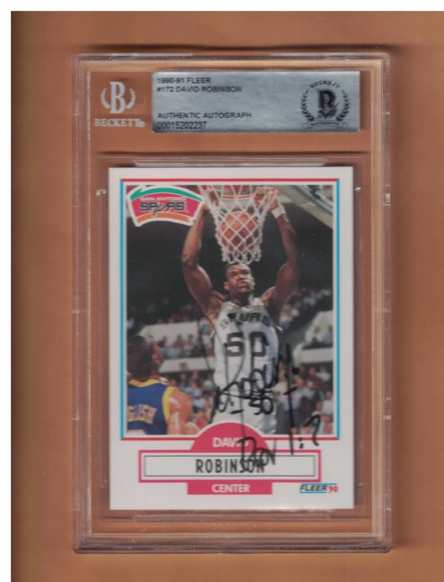 【レトロ レア】野球選手 ブライアース　メンコ DAVID ROBINSON AUTOGRAPHED 1990-91 FLEER ROOKIE CARD SIGNED #172