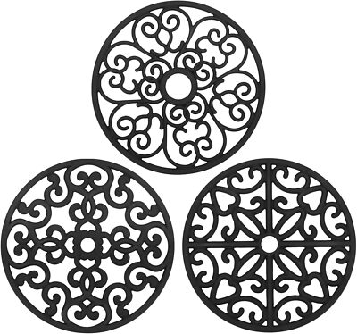 CHEFBEE 3PCS Silicone Trivet Mat - Trivets for Hot Dishes, Table, Countertop,...