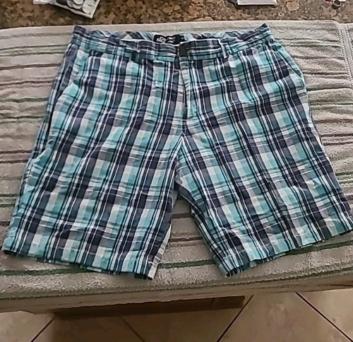 Canterbury of New Zealand pantaloncino chino uomo 38 acqua/grigio a quadri casual