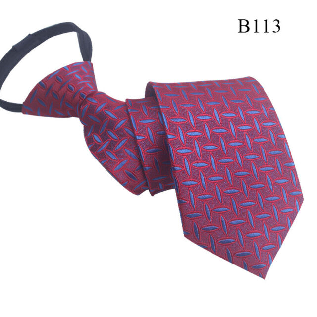 Herren Reißverschluss Krawatte Solid Freizeit Business Hochzeit Slim Faul K ~ NP10292