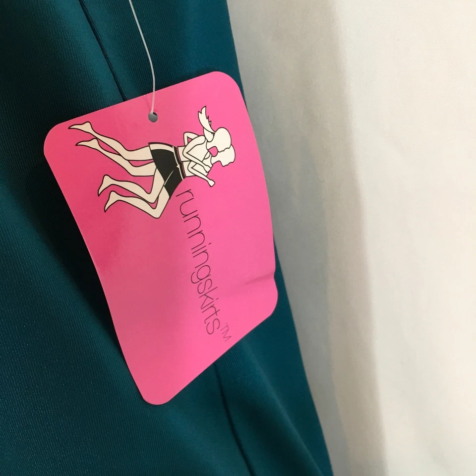  Runningskirts.com Lagoon Blue Green Ruffle Racer Back Tank Size Small - Image 2 of 4