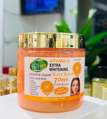 VeetGold Vitamin C Extra Whitening Clean & Clear Super Peeling für Körper und Gesicht