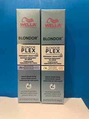 Wella Blondor Plex Permanent Cream Toner 2oz TUBES OF COLOR, New & Authentic