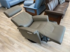 Fjords Venice Swing Relaxer Power Electric Recliner Chair Large Storm Leather