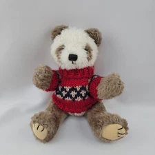 Hugfun Plush Mini Teddy Bear With Red Sweater 9" Tall 1998 Stuffed Animal