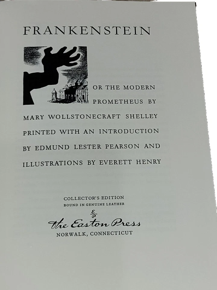 FRANKENSTEIN Easton Press Mary Shelley Fine Rare Limited Edition Horror Novel - Image 3 of 4