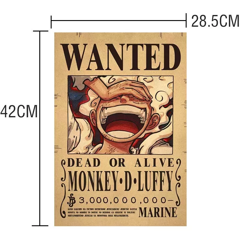 One Piece Monkey D Luffy Wanted Poster