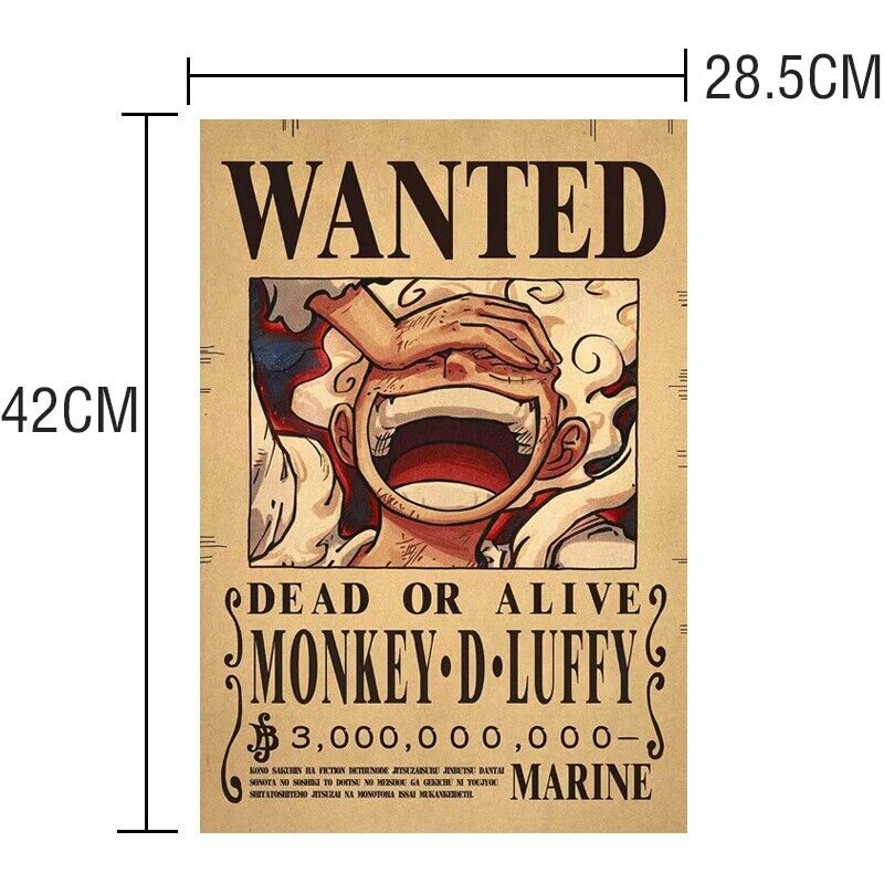 One Piece - Anime / Manga Poster / Print (Wanted - Monkey D. Luffy)